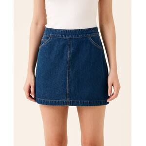 Warehouse Denim Mini Skirt